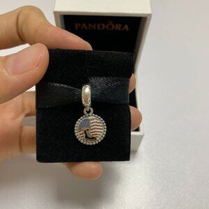 Pandora Unforgettable Moments Dangle Charm - Combat Boot & US Flag